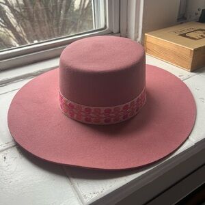 NWT Lack Of Color Pink Wide-Brim Hat | M (57cm/22.45in)